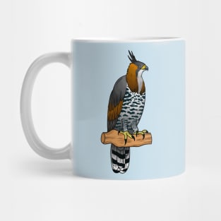 Ornate hawk eagle bird cartoon illustration Mug